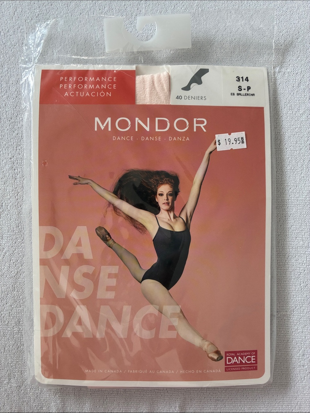 Mondor Women's 40 Denier Ballet Tights - Light Pink